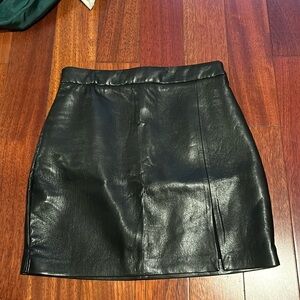 Black Leather Skirt